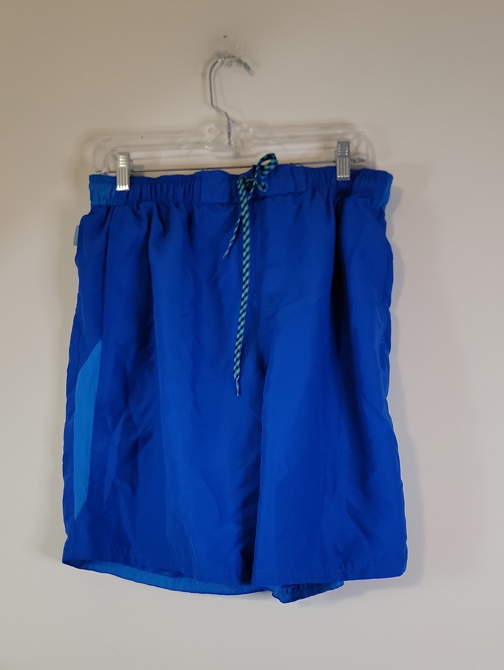 Nike Men's Royal Blue Swim Trunks with Light Blue Side Stripe